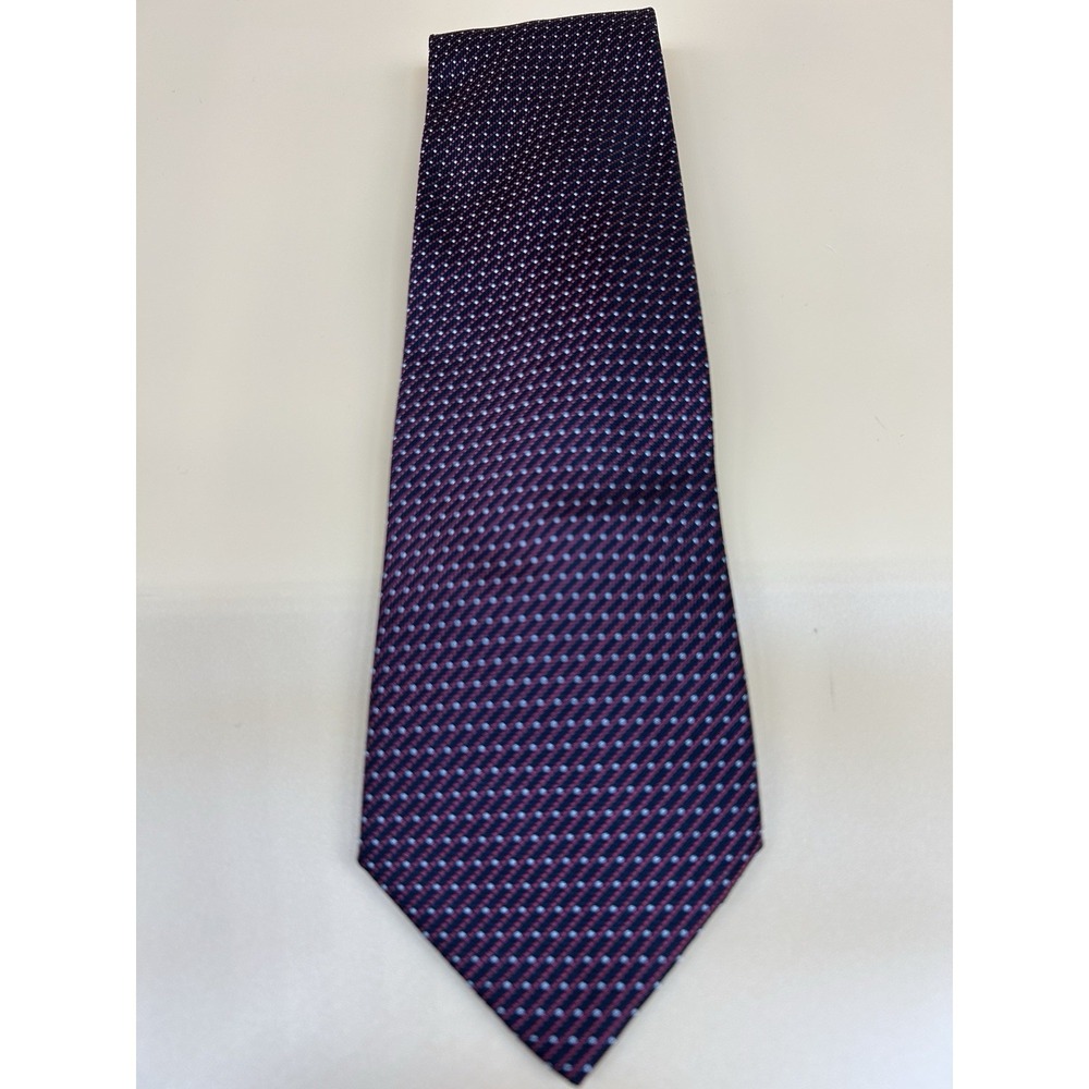 Charvet Place Vendome Paris Silk Tie Black Red Neat Pattern 56" 3.25"